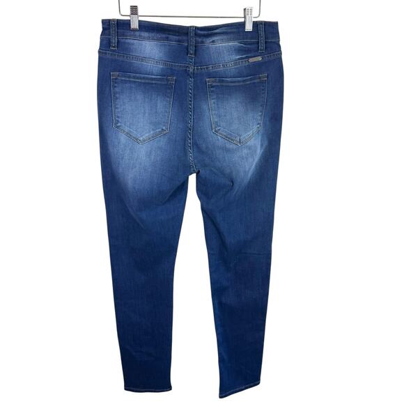 KanCan Cotton Blend Medium Wash Mildly Distressed High Rise Skinny Jeans Size 30 - Picture 2 of 7